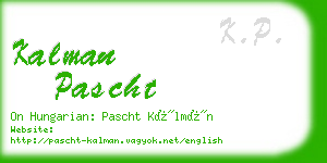 kalman pascht business card